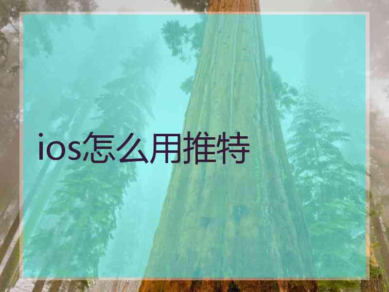 ios怎么用推特