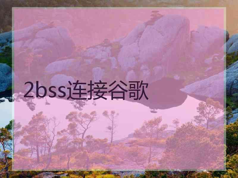 2bss连接谷歌