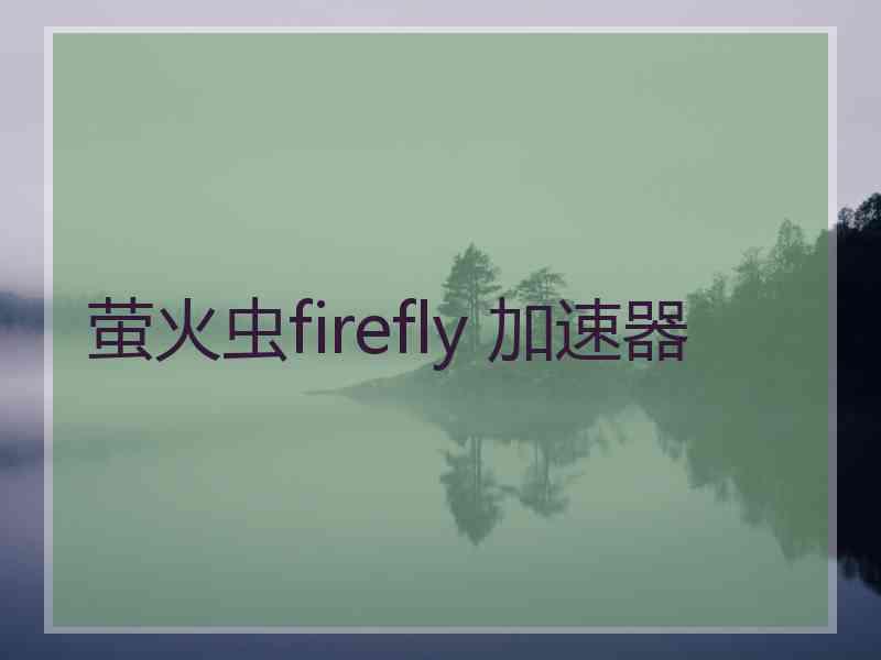 萤火虫firefly 加速器